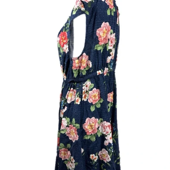 Torrid Navy Blue challis tie front skater dress size 1-1X/14-16 - Picture 4 of 12